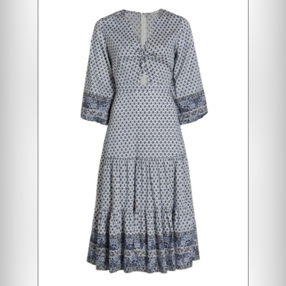 VERONICA BEARD Dinia Geometric Dress Boho cotton size 6 small New! - Picture 8 of 10